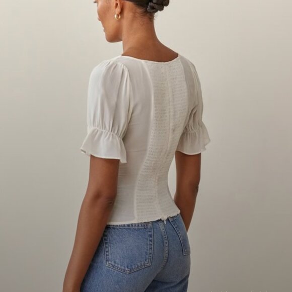 NWT | Reformation Delevan Top in Gossamer - Picture 2 of 6